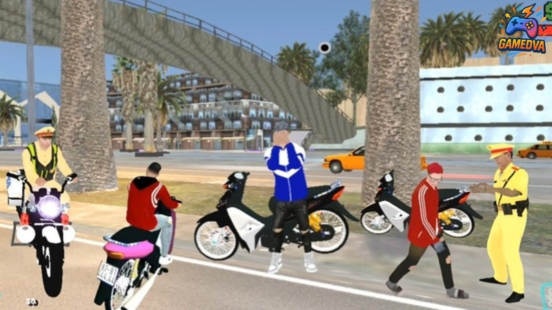 So Sanh Ban Goc Va Ban GTA San Mod Xe Do