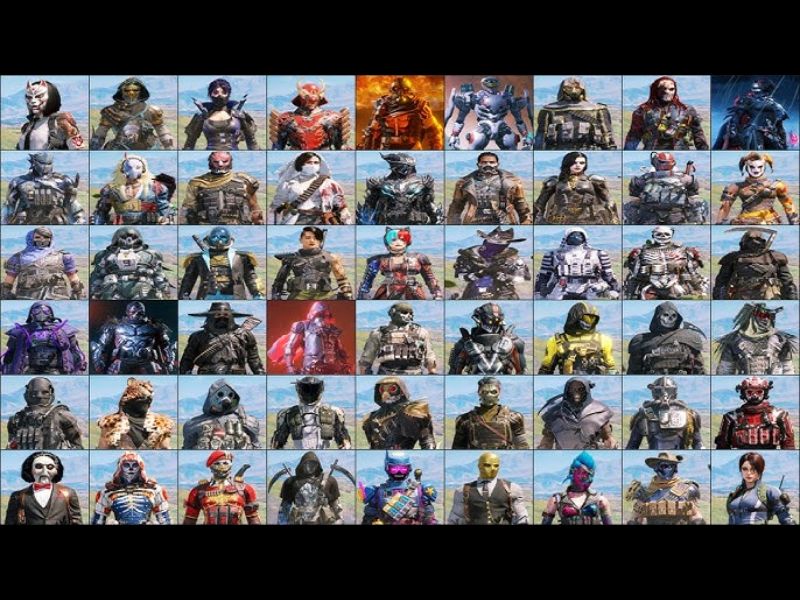 Bộ sưu tập nhân vật đa dạng trong Call of Duty: Mobile Mod