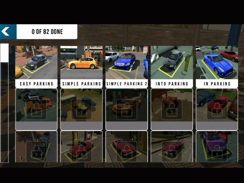 Chế độ đỗ xe thử thách kỹ năng trong Parking Multiplayer Mod APK