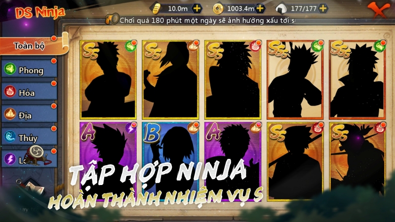Thu Thập Nhân Vật Ninja Và Nâng Cấp Kỹ Năng