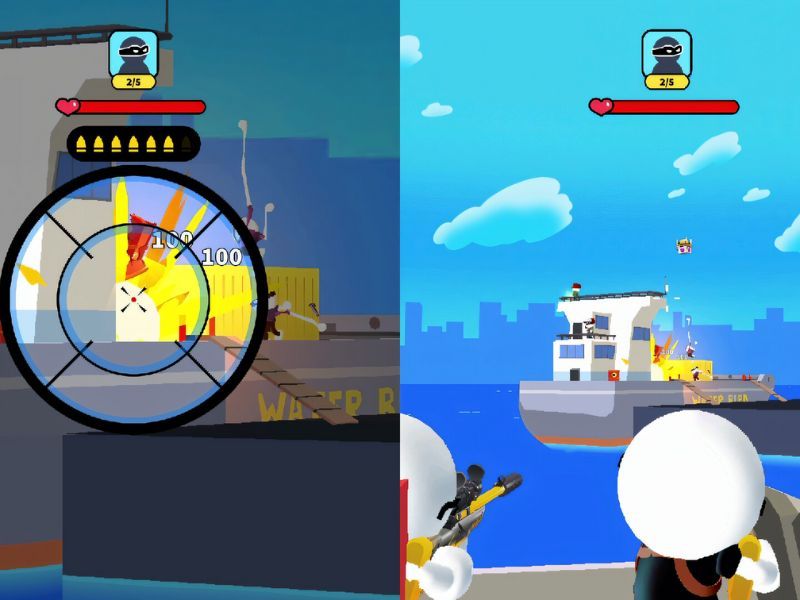 Đồ họa đẹp mắt và nhạc nền sôi động trong Hack Johnny Trigger