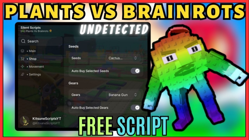 Tải Hack Plants Vs Brainrots APK + Script (Auto Farm, Collect, Buy, Plant) Hack Plants Vs Brainrots