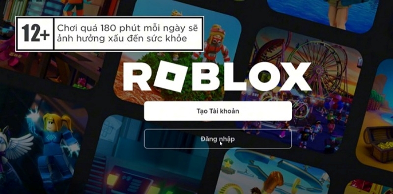 Chọn “Đăng nhập” để truy cập tài khoản Roblox