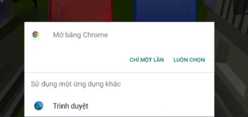 Tải Arceus X NEO 2.0.0 (V5 1.2.6) Mới Nhất Cho Android Chọn Chrome, nhấn Chỉ một lần