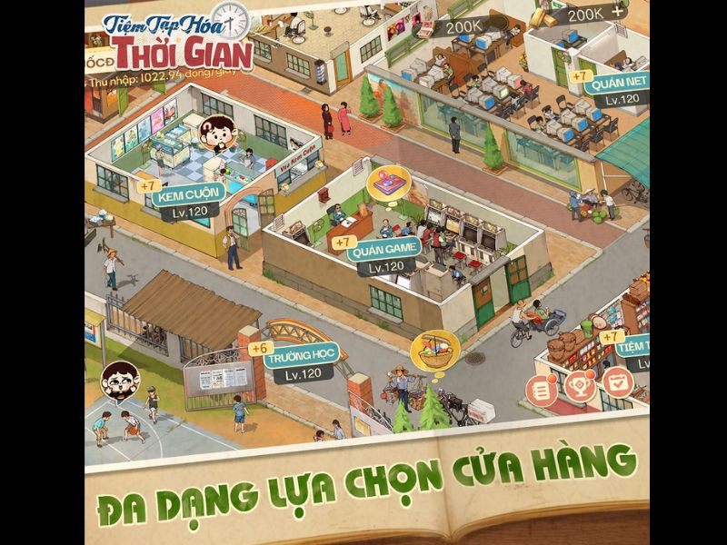 Bước lên huyện – mở rộng thế giới trong Tiệm Tạp Hóa Thời Gian Mod APK