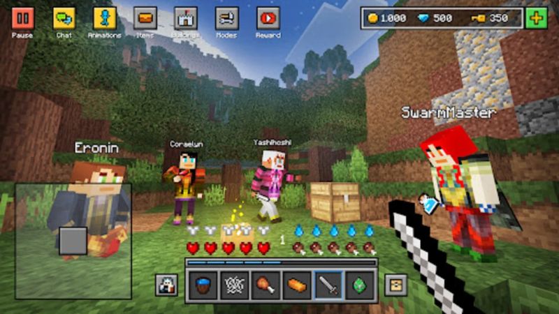 Đồ họa Pixel 3D dễ nhìn, thân thiện trong Block World 3D APK