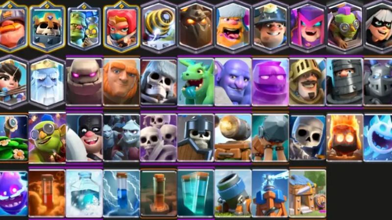Các loại thẻ bài trong Clash Royale APK
