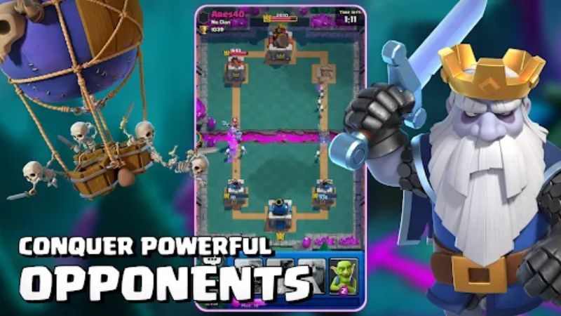 Tham gia cộng đồng và chiến tranh trong Clash Royale APK