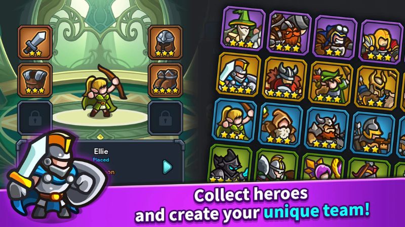 Tải Hack Idle Kingdom Defense (Vô Hạn Tiền, Kim Cương) v1.3.14 Triệu hồi và phát triển anh hùng trong Hack Idle Kingdom Defense