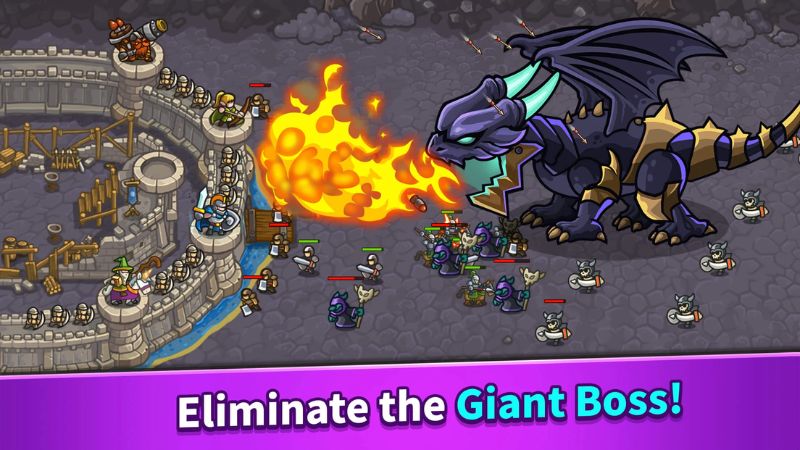 Tải Hack Idle Kingdom Defense (Vô Hạn Tiền, Kim Cương) v1.3.14 Đối đầu boss khổng lồ trong Hack Idle Kingdom Defense