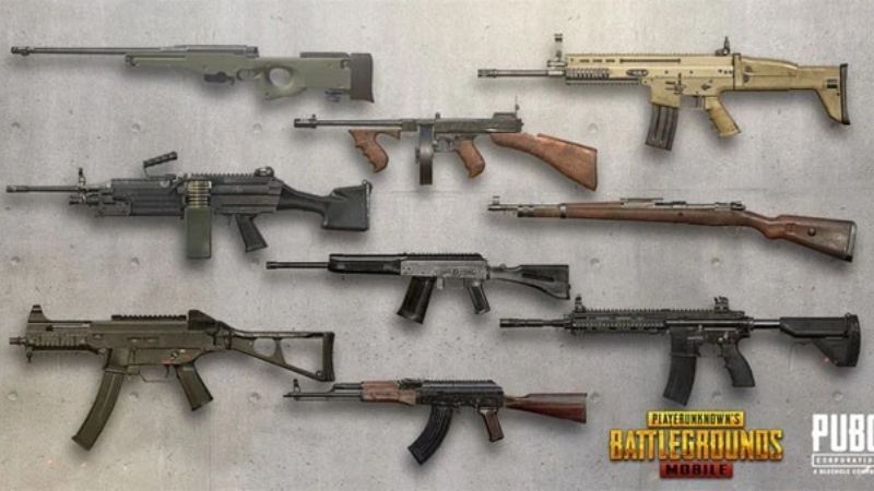 Tải PUBG Mobile Hack (Mod Tự Ngắm, Chạy Nhanh, Xuyên Tường, Bỏ Cỏ) v4.2.0 Kho vũ khí phong phú trong PUBG Mobile Hack