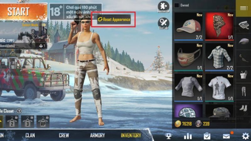 Tải PUBG Mobile Hack (Mod Tự Ngắm, Chạy Nhanh, Xuyên Tường, Bỏ Cỏ) v4.2.0 Tùy chỉnh nhân vật và trang phục trong PUBG Mobile Hack